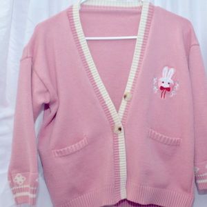Bunny Anime Button-Up Cardigan
